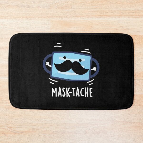 Item preview, Mask-tache Moustache Funny Mask Puns (Dark BG) designed and sold by punnybone.