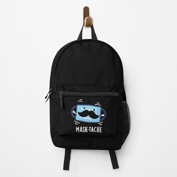 Item preview, Mask-tache Moustache Funny Mask Puns (Dark BG) designed and sold by punnybone.