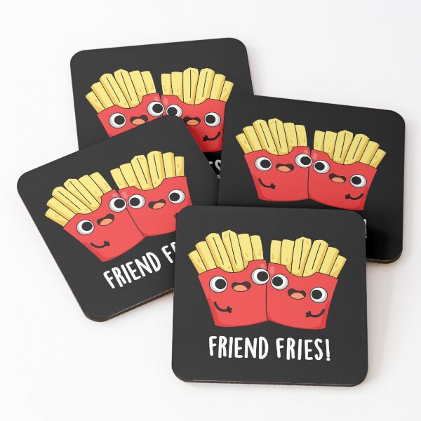 Item preview, Friend Fries Funny Food Puns (Dark BG) designed and sold by punnybone.