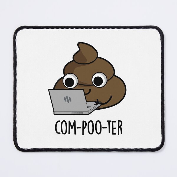 Item preview, Com-poo-ter Poop Funny Computer Puns  designed and sold by punnybone.