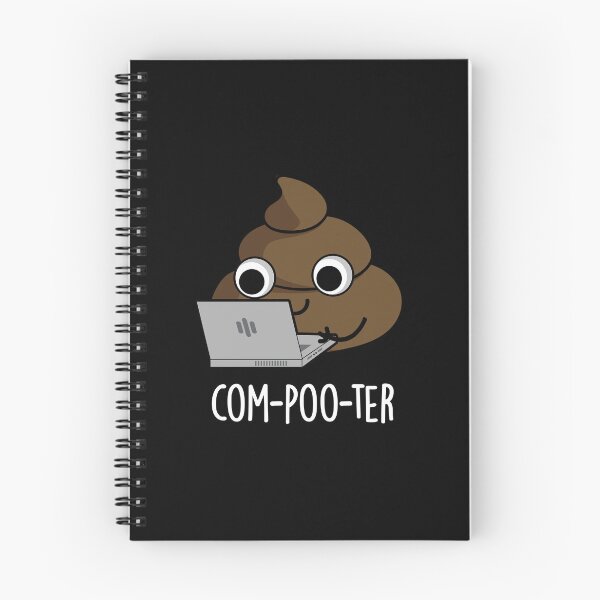 Item preview, Com-poo-ter Poop Funny Computer Puns (Dark BG) designed and sold by punnybone.