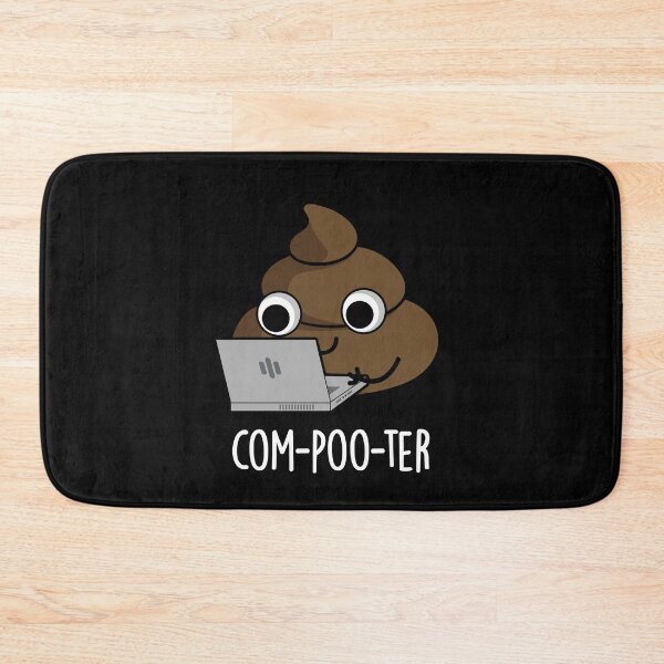 Item preview, Com-poo-ter Poop Funny Computer Puns (Dark BG) designed and sold by punnybone.