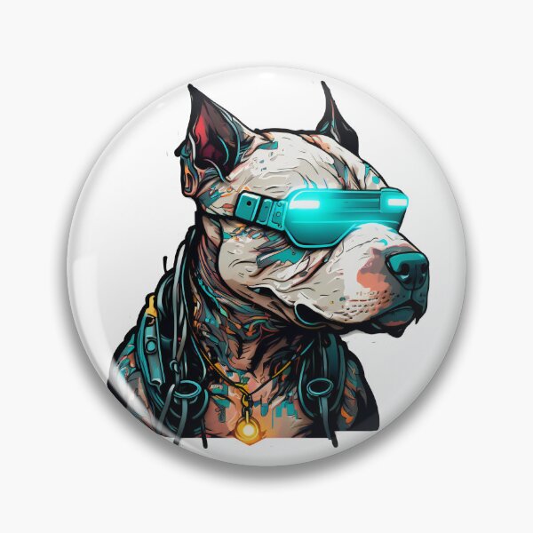 Item preview, CyberPunk Pitbull #1 designed and sold by OregonArtForAll.