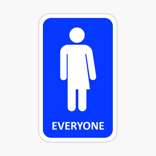 Item preview, Inclusive All Gender Neutral Restroom Sign LGBTQ Equality designed and sold by GSquaredDesigns.