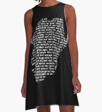 Rolling Stones - Paint it black Lyrics black A-Line Dress