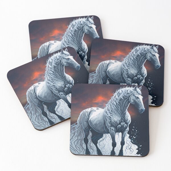 Item preview, Digital art of an white horse designed and sold by Willem Horinga.