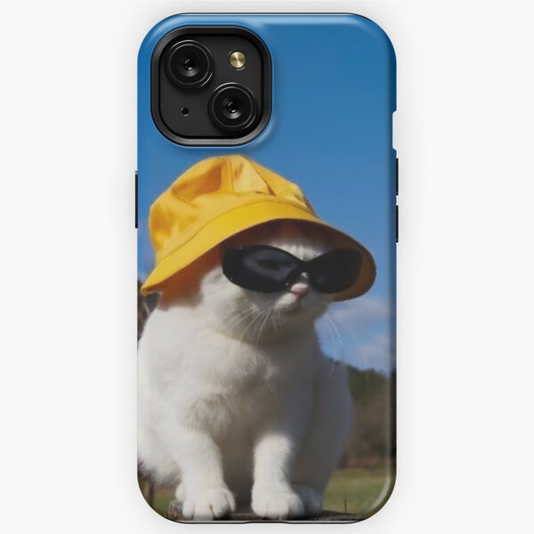 Funny Cat Icon With Glasses iPhone Case by best_designs