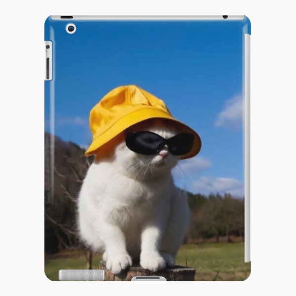 Bucket Hat Cat - Wearing a Sunglasses Meme Happy Kitten iPhone Case for  Sale by Berrygomes