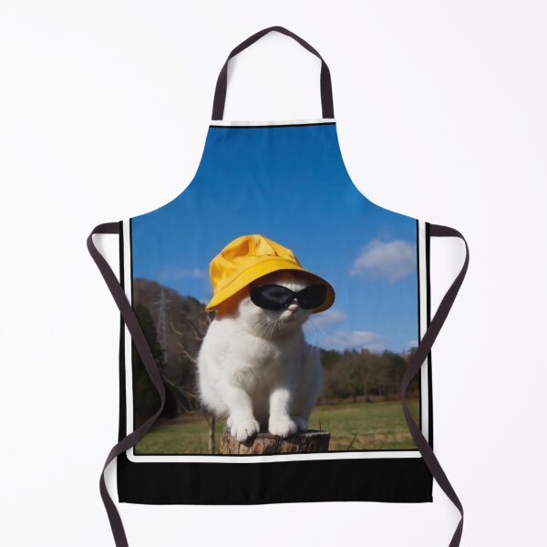 Item preview, Bucket Hat Cat - Wearing a Sunglasses Meme Happy Kitten designed and sold by Berrygomes.