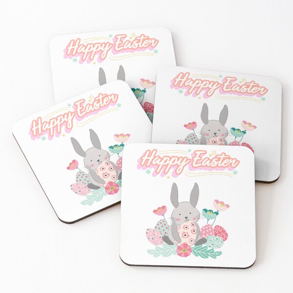 Item preview, Happy Easter Bunny Cute Flowers designed and sold by VersoShopping.