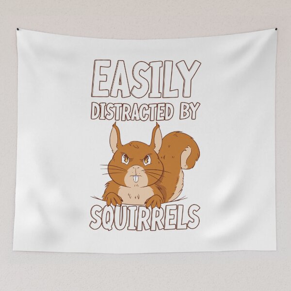 Item preview, Easily Distracted by Squirrels designed and sold by jie lin.