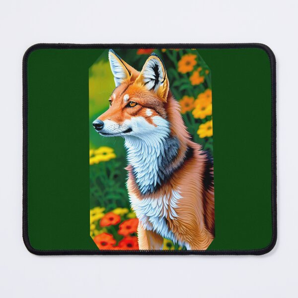 Item preview, Ethiopian Wolf with Flowers designed and sold by Aww_To_Z Animals.