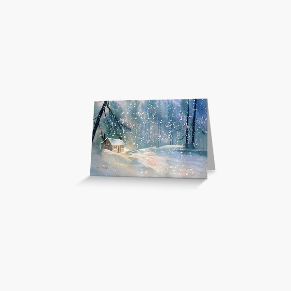 Cottage in the Snow Greeting Card