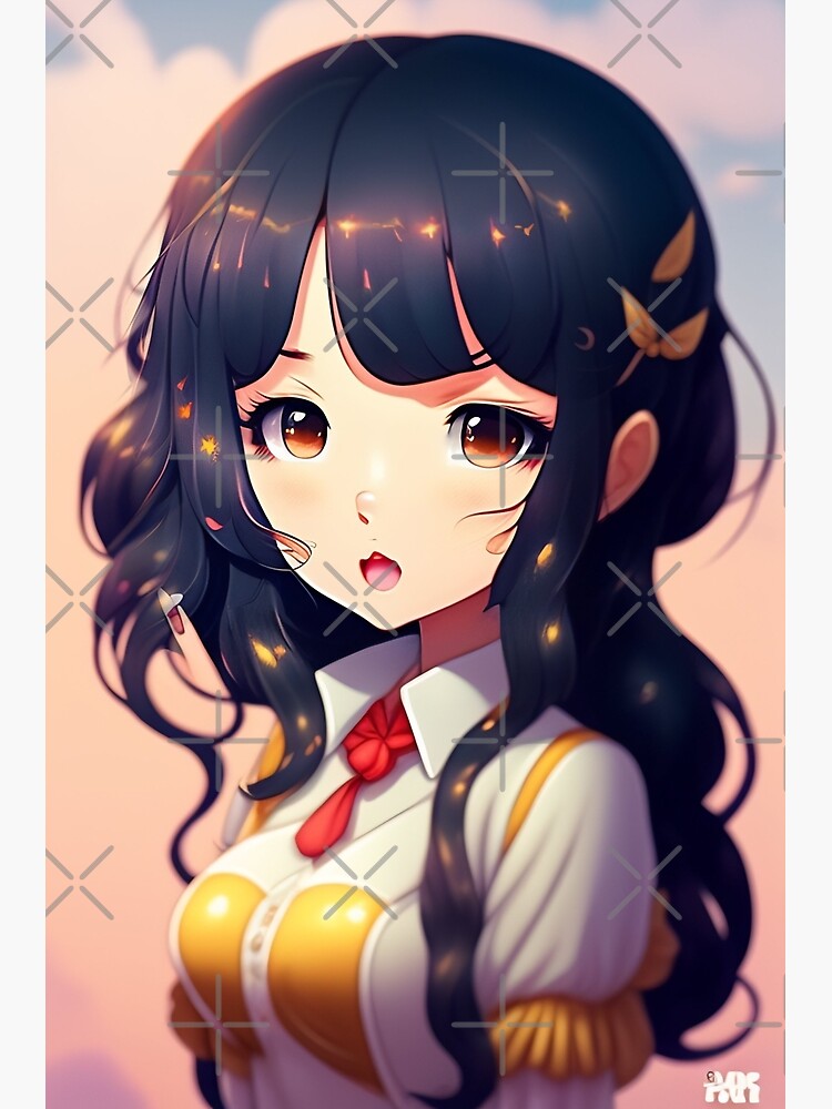 Cute Anime Girl Soft Aesthetic Poster for Sale by Merch-For-All