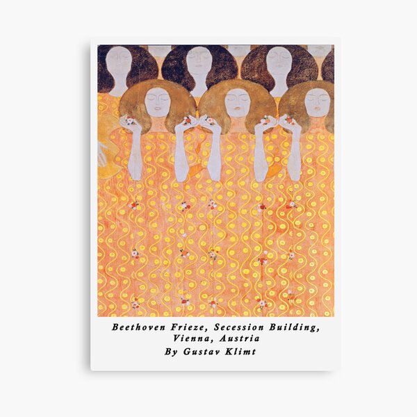 Aperçu de l'œuvre  Frise Beethoven de Gustav Klimt, peintures de Gustav Klimt, exposition de musée vintage, créée et vendue par Tamas Das.