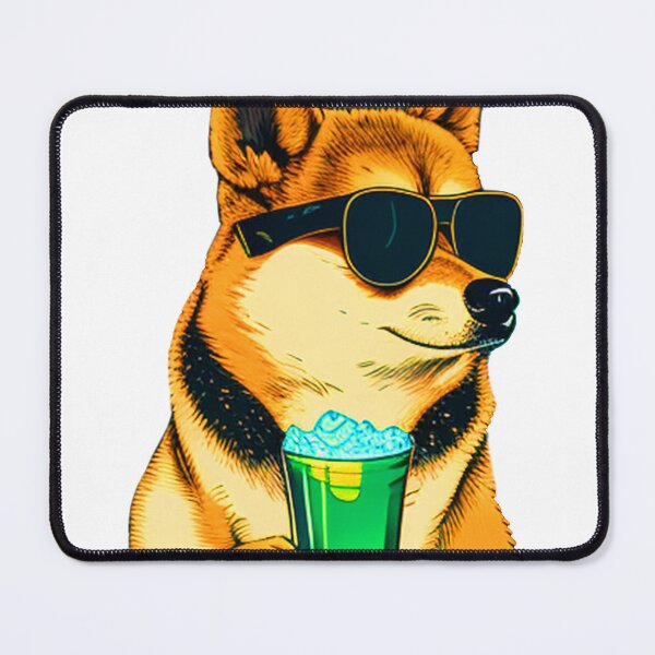 Item preview, Funny Shiba Inu Design Sticker Dog Tropical Summer Vacay Mode Vacation designed and sold by reddrive88.