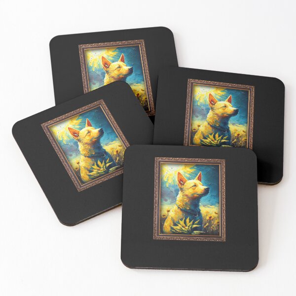 Item preview, Carolina Sunflower Painting Adorable Dog designed and sold by rafaeltto.