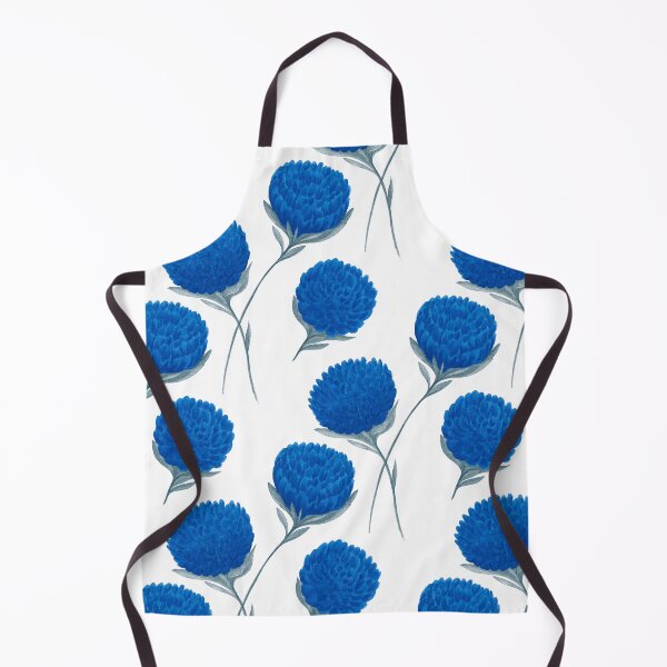 Item preview, Bright Blue Flowers With Gray Leaves designed and sold by IrinaIkar.