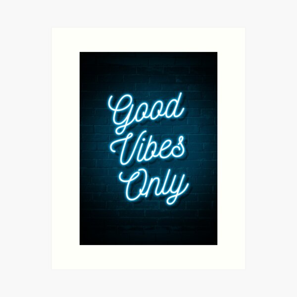 Artikel-Vorschau von Nur gute Stimmung - Neon (blau), designt und verkauft von Icky Print.