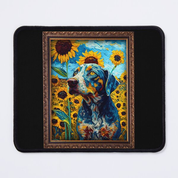 Item preview, Catahoula Leopard Sunflower Painting Adorable Dog designed and sold by rafaeltto.