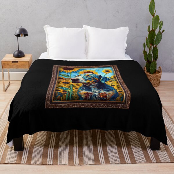 Item preview, Catahoula Leopard Sunflower Painting Adorable Dog designed and sold by rafaeltto.