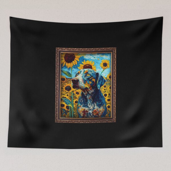 Item preview, Catahoula Leopard Sunflower Painting Adorable Dog designed and sold by rafaeltto.