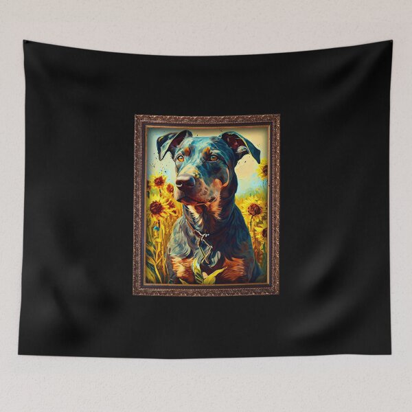Item preview, Catahoula Leopard Sunflower Painting Adorable Dog designed and sold by rafaeltto.