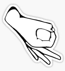 Circle Finger Punching Game Sticker