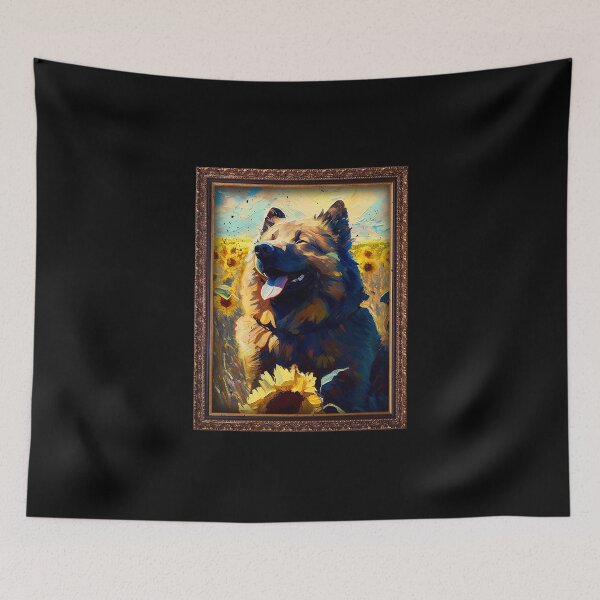 Item preview, Caucasian Shepherd Sunflower Painting Adorable Dog designed and sold by rafaeltto.