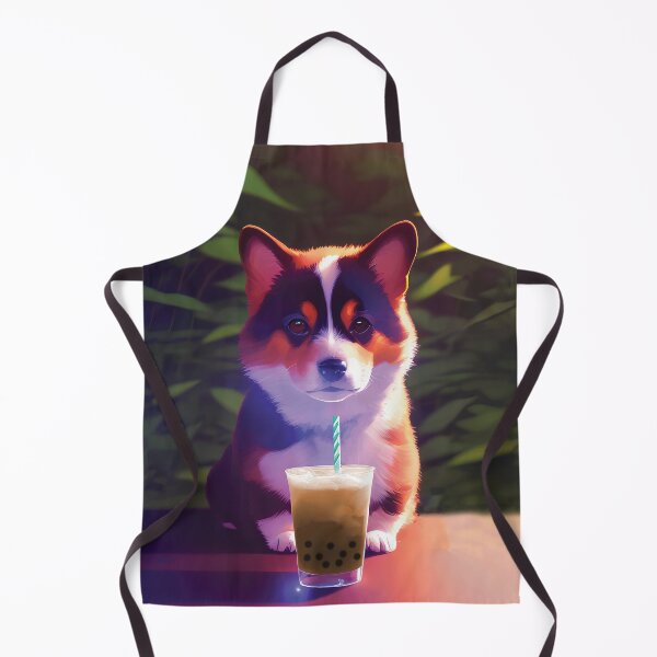 Item preview, Corgi with boba bubble tea designed and sold by akwl-design.
