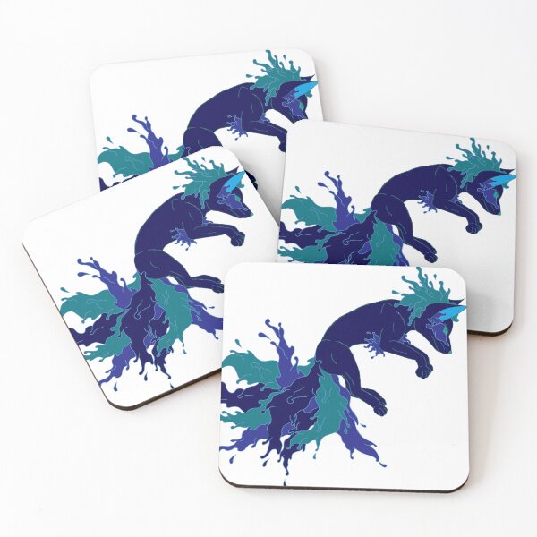 Item preview, Aqua Kitsune  designed and sold by RavenQuillArt.