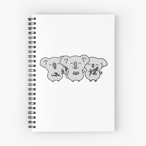 Aperçu de l'œuvre Groupe de koalas mignons mangeant des feuilles créée et vendue par OrderofOps.
