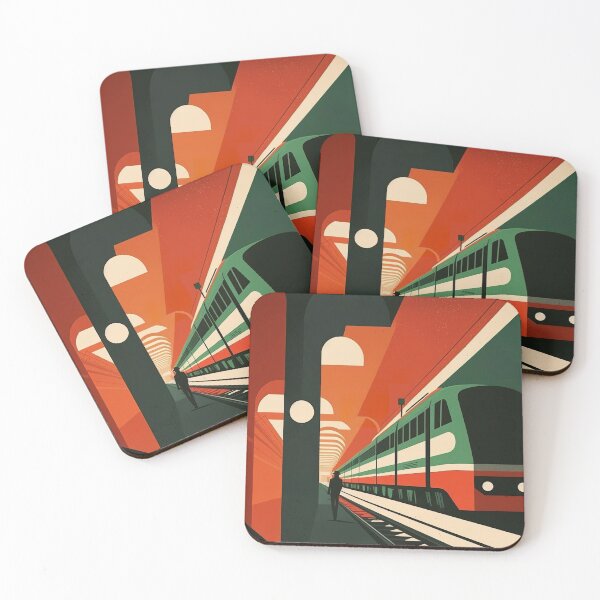 Item preview, A train station at night designed and sold by Paintograma.