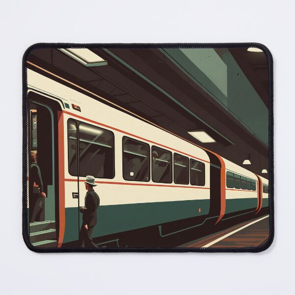 Item preview, A train station at night designed and sold by Paintograma.