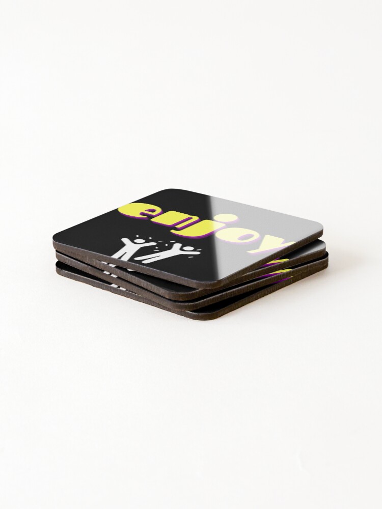 Thumbnail 4 of 5, Coasters (Set of 4), Enjoy  designed and sold by ForDesignPro.