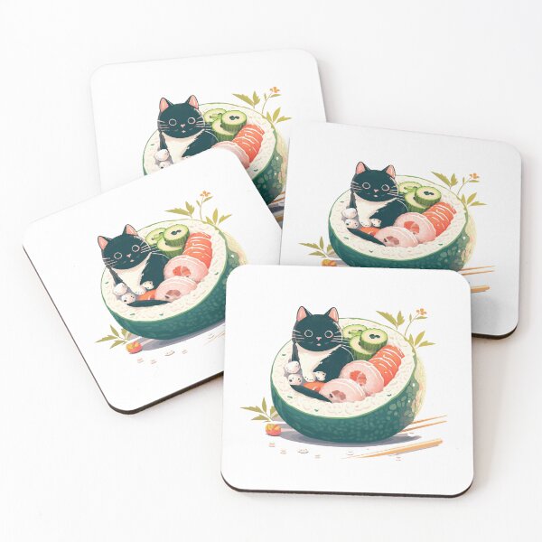 Item preview, cat sushi designed and sold by meisanart.
