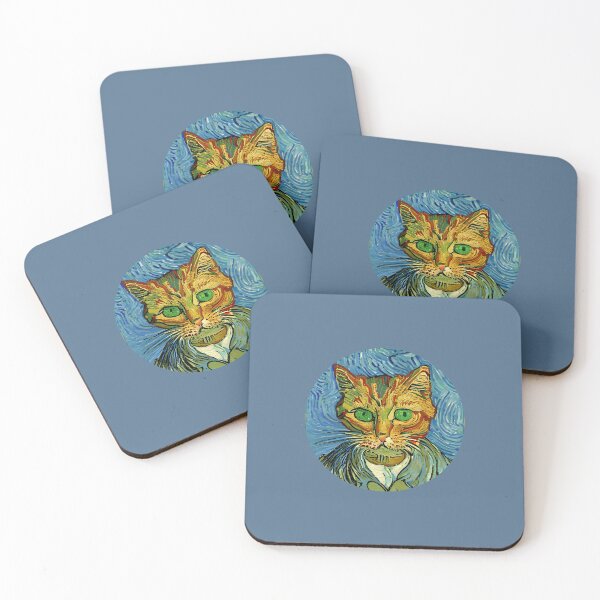 Item preview, Cat in the style of Van Gogh  designed and sold by hallas2b.