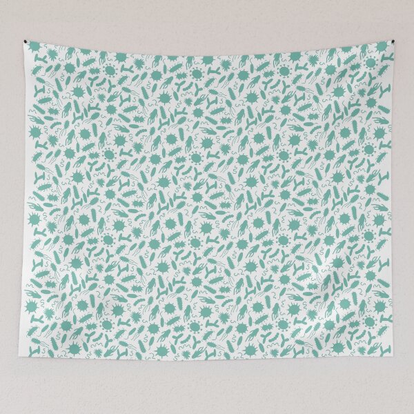 Item preview, Different microorganisms repeated pattern designed and sold by AusraB.