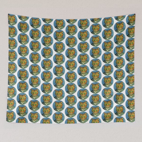 Item preview, Cat in the style of Van Gogh  designed and sold by hallas2b.