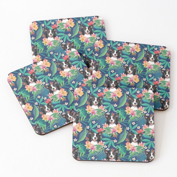 Item preview, Tropical Black White Border Collie 2 designed and sold by lulupetart.