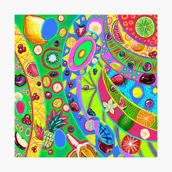 Aperçu de l'œuvre Juste quelques fruits abstraits génériques créée et vendue par RandomTangles.
