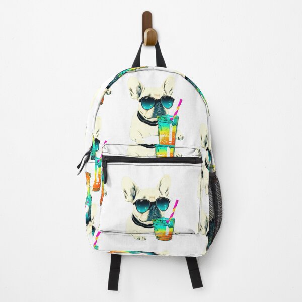 Item preview, Funny French Bulldog Design Sticker Dog Lover Tropical Summer Vacay Mode Vacation designed and sold by reddrive88.