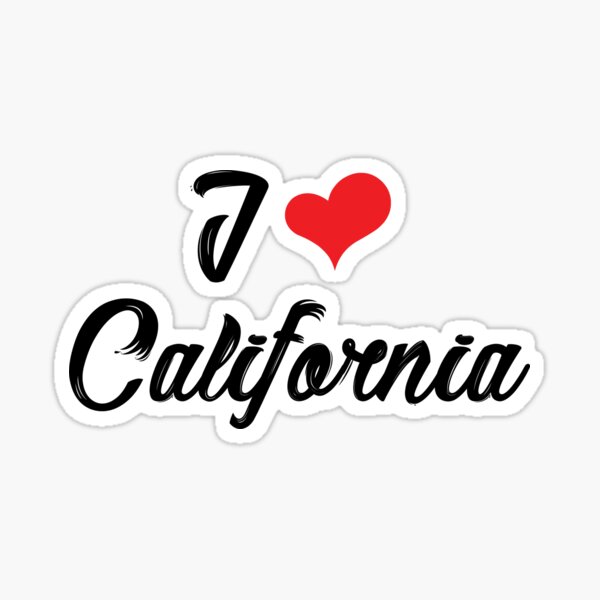 I Love California' Sticker