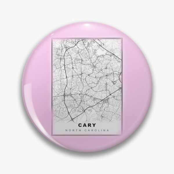 Item preview, Minimalist Pastel Pink Cary Map designed and sold by Tamas Das.