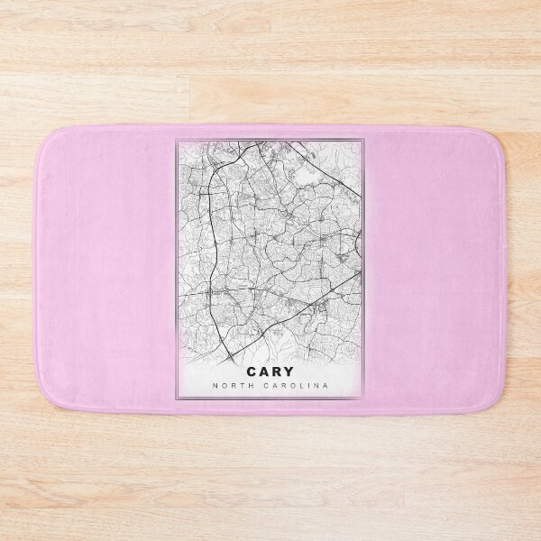 Item preview, Minimalist Pastel Pink Cary Map designed and sold by Tamas Das.
