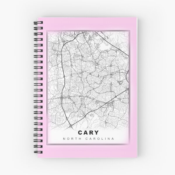 Item preview, Minimalist Pastel Pink Cary Map designed and sold by Tamas Das.