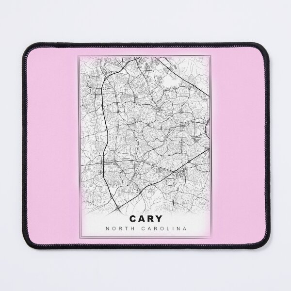 Item preview, Minimalist Pastel Pink Cary Map designed and sold by Tamas Das.