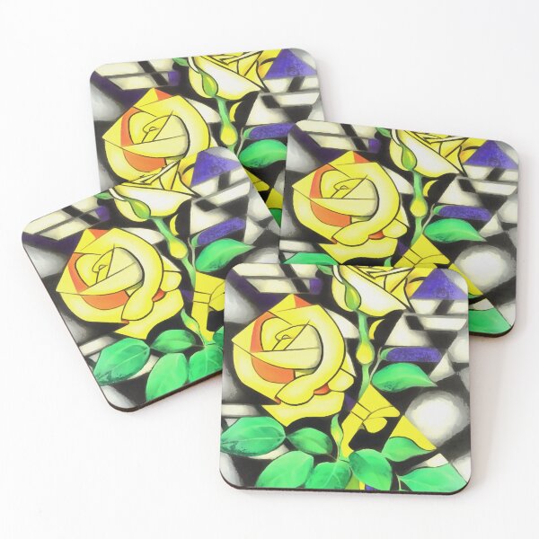 Item preview, Yellow Roses Abstract Geometric Art designed and sold by taiche.