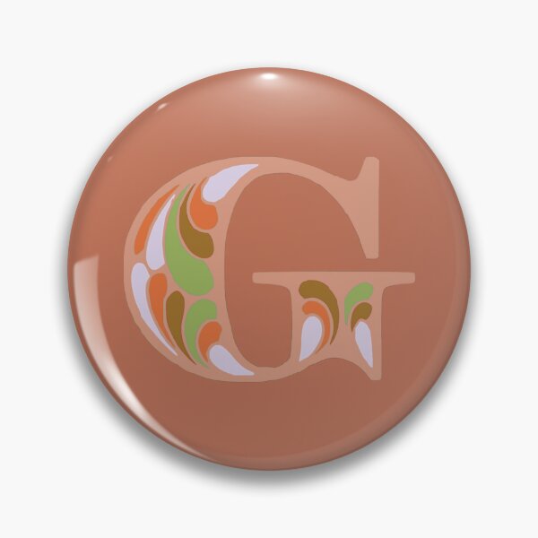 Item preview, Letter G Fancy Monogram Hippie Initial Terracotta designed and sold by everything4eva.