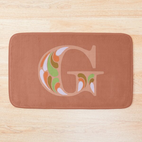 Item preview, Letter G Fancy Monogram Hippie Initial Terracotta designed and sold by everything4eva.